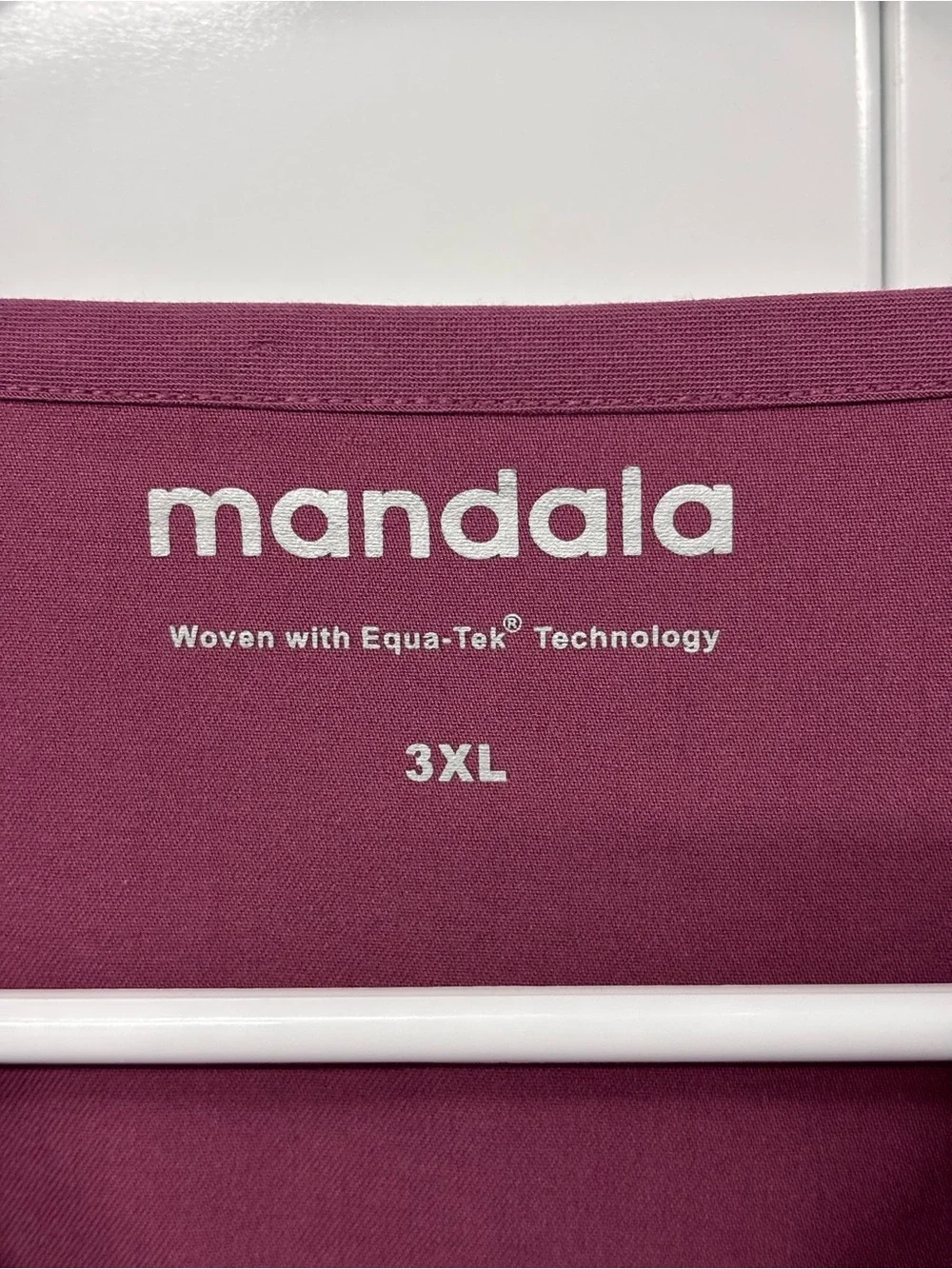 Mandala Scrubs Set Women 3XL Plum Mauve V-Neck Top Jogger Pants Equa-Tek Plus